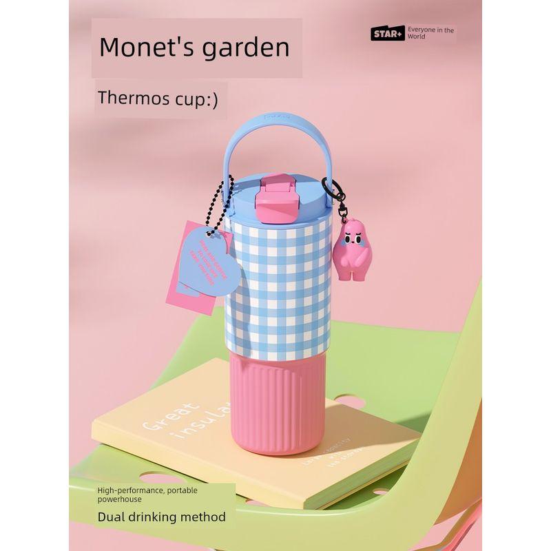 Large Capacity Thermos Cup for Women, Stylish Straw Water Bottle, Portable Cold-Keeping 2026 New Model Stainless Steel Water Cup