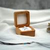 Retro Wood Rings Box Exquisite Ring Earring Holder Simple Earrings Display Tray  Desk