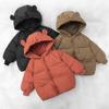 Winter Autumn Baby Warm Jacket Toddler Thickened Outerwear Boys Girls Solid Hooded Coats Children Windproof Overcoat Snowsuit