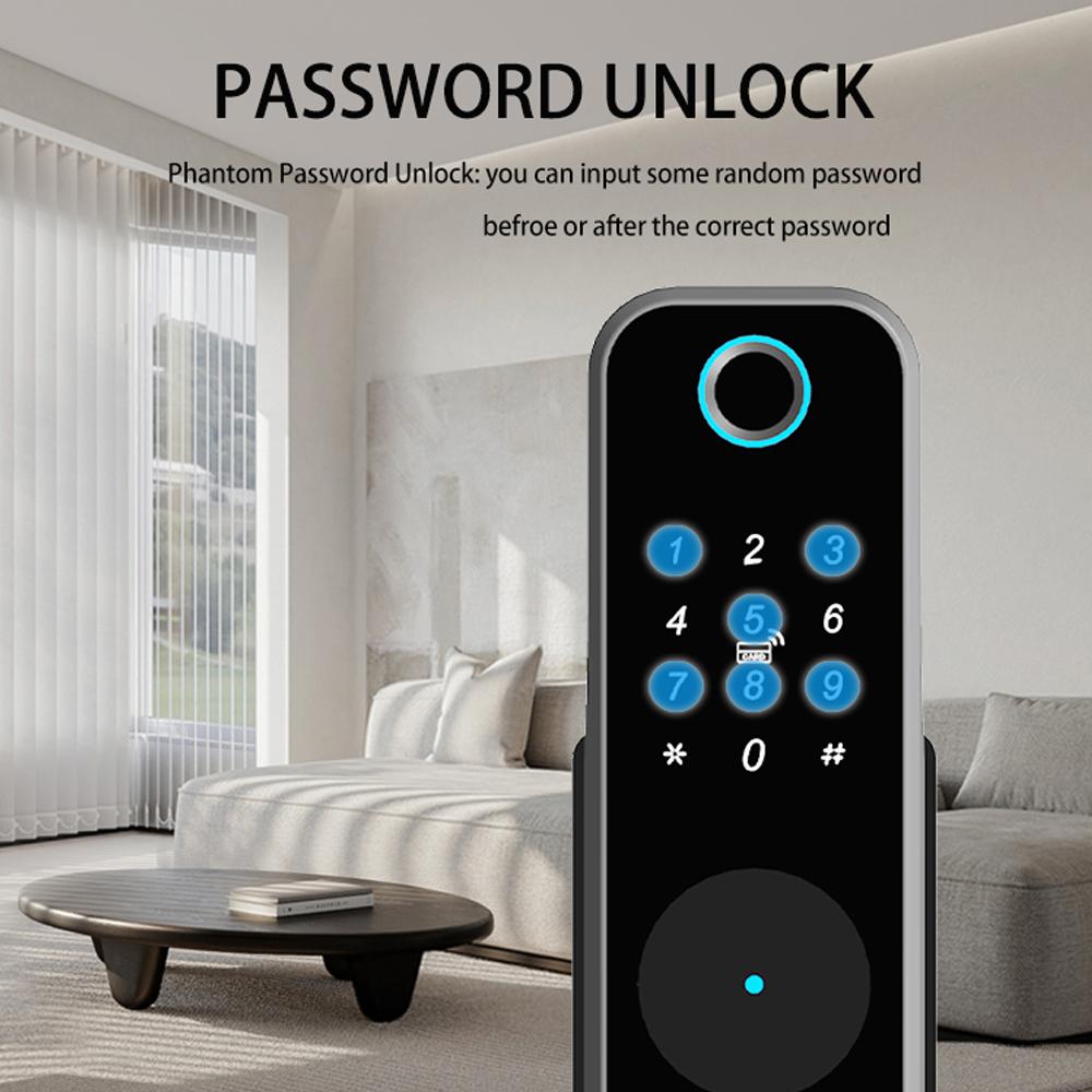 Smart Lock Keyless Entry Door Lock Anti-theft Biometric Password Door Lock Tuya App Remote