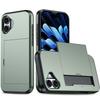 Чехол для телефона iPhone 16 SE 15 14 Plus 13 12 Pro Max, чехол-кошелек, держатель для кредитных карт, выдвижной карман, двухслойный защитный чехол