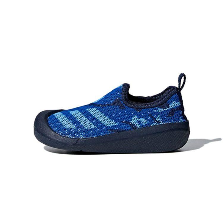 adidas Амортизирующие низкие беговые кроссовки Сине-черные для младенцев и малышей DB2016