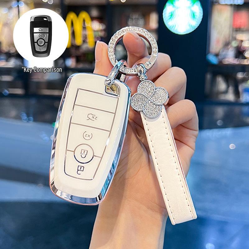 Чехол для ключей Ford Edge L для Explorer, Mondeo, Focus, Ranger, Escape, Evos, Mustang Пряжка