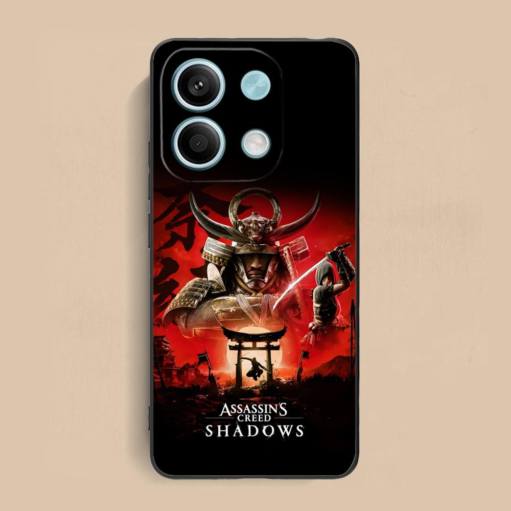 Чехол для телефона Assassin Shadow для Xiaomi Redmi Note 14 13 12 11 10 9 S A Pro Plus Lite 5G Черная крышка Мобильные телефоны Смартфон