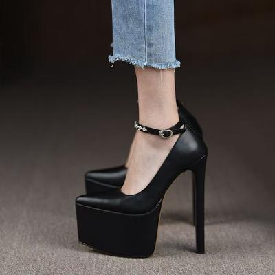 Стильные туфли-лодочки на прямом каблуке со стразами, стильные туфли с острым носком и мелким вырезом на платформе