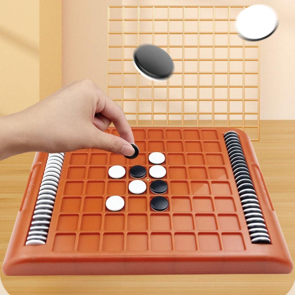 Tabletop Game Flip Black White Chess Board Touch Flip Reversi Strategy Board Game  Camping Hiking