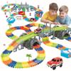Dinosaur LED Track Car & Roller Coaster DIY Educational Toy Set for Kids
