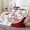 Custom Name,AFC Ajax Printed Flannel Blanket, soft throw for bedroom sofa, washable, Christmas present, great gift.