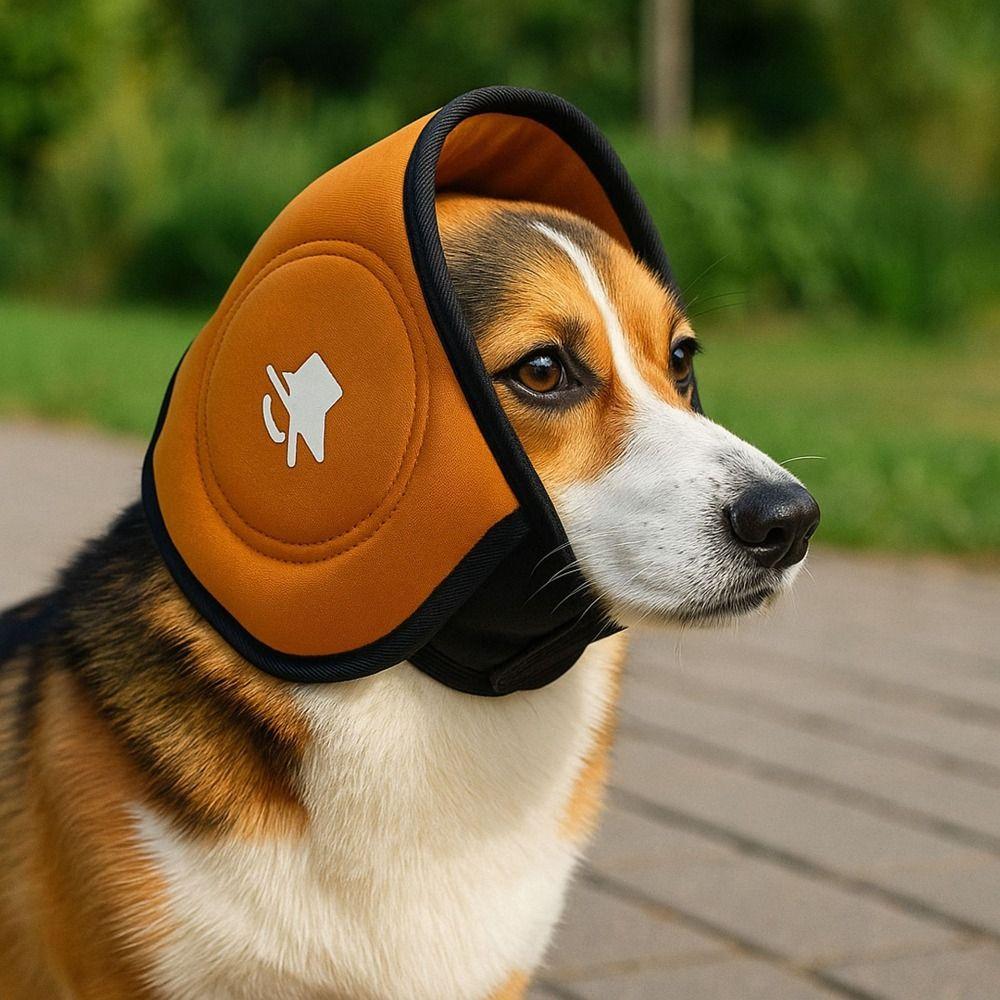 Breathable Dog Calming Earmuff Adjustable Dog Ear Cover Soothing Headcover  Veterinary Visits