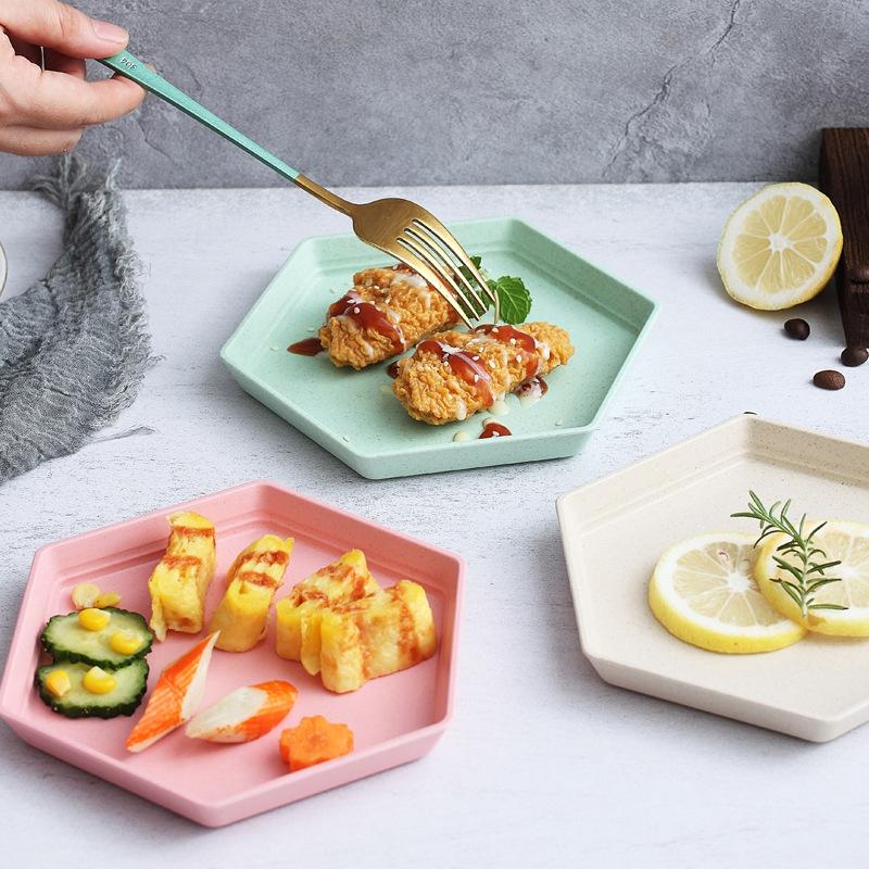 Глубокие обеденные тарелки из пшеничной соломы, небьющиеся пластиковые тарелки, многоразовая столовая посуда, пригодная для использования в микроволновой печи и посудомоечной машине для детей и взрослых