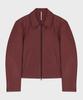 Noirer Goat Shrunken Leather Jacket (Red)