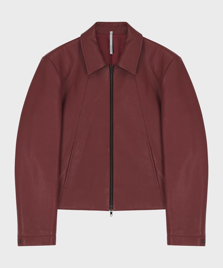Noirer Goat Shrunken Leather Jacket (Red)