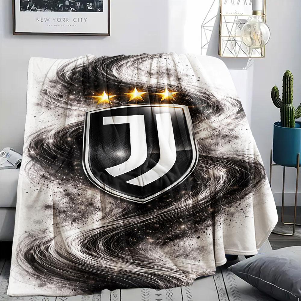 1PC Juventus Football Club Patterned Flannel Blanket Suitable For All Seasons for Home Decor Warmth and Comfort Gifts Holiday Present