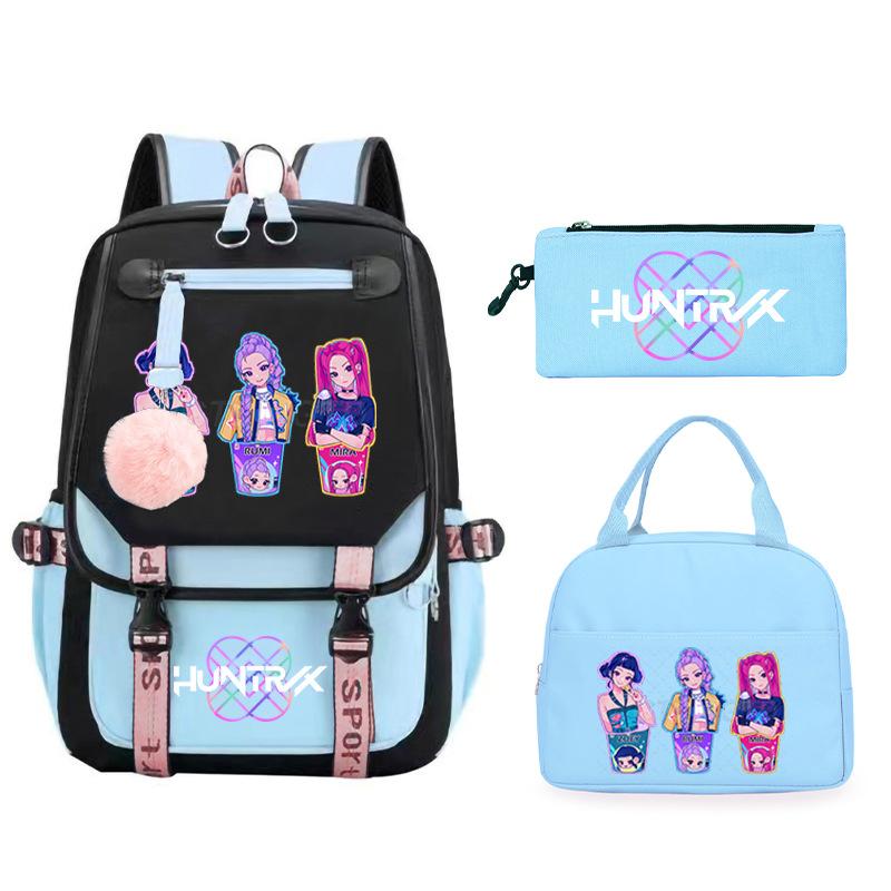 KPop Demon Hunters Rumi Anime Merchandise Backpack and Pencil Case Convenient Backpack for Couples for Business Trips and Travel