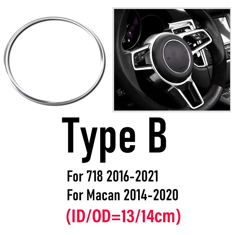 Автомобильное украшение на руль, кольцо, наклейка, Стайлинг для Porsche Cayenne Macan Panamera 718 911, аксессуары для интерьера