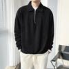 New Lapel Zipper Long Sleeve Pullover Men's POLO Shirt Trendy Men's Casual Fashion Ins Light Familiar Style Top