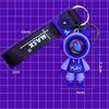 Cartoon Lightning Keychain Cute Astronaut Doll Pendant Couple Car Keyring Bag  Keyholder Creative Bag Charm Accessories