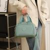 Small Handbag Women's Nylon Shoulder Bag Solid Color Crossbody Bag Small Square Bag Multi-Layer Bag