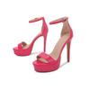 Fashion Gladiator Buckle Strap Women Sandals Thin Heels Club Party Patent Leather Women Pumps Classics Pole Dancing Shoes Size 36-41