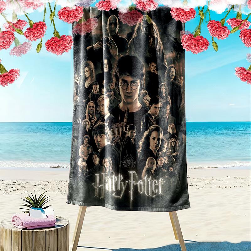 Magic School Story Print Beach Towel, Large Soft Quick Dry Towel for Beach Camping Swimming