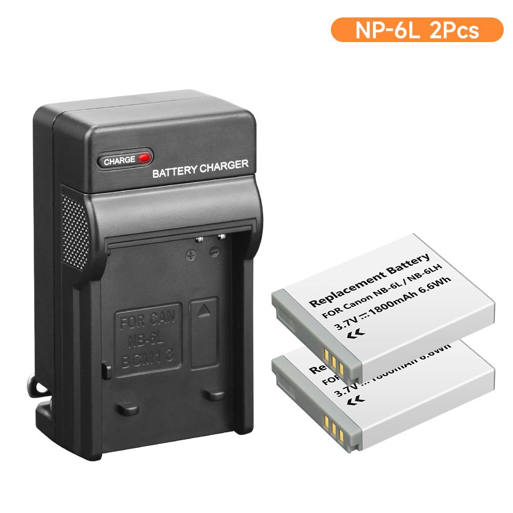 1800 мАч NB-6L NB6LH NB-6LH Аккумулятор для камеры с зарядным устройством на два слота для Canon PowerShot D30 D10 S120 S90 SX700HS IXUS210 SD35001S