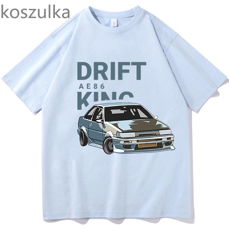 Unisex Men Women Drift AE86 Intial D T Shirts O-Neck 100% Cotton 2022 Summer Printed Unisex Harajuku Game Custom Unisex Short Sleeve