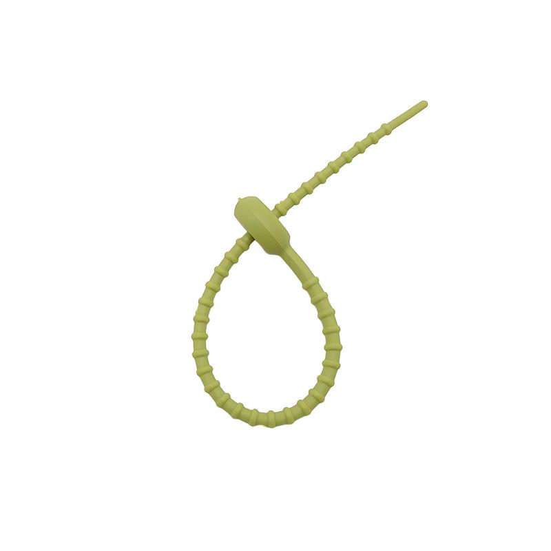Multicolor TPR Silicone Zip Ties: Elastic Self-Locking, Reusable Cable Organizers & Keychain Pendants.