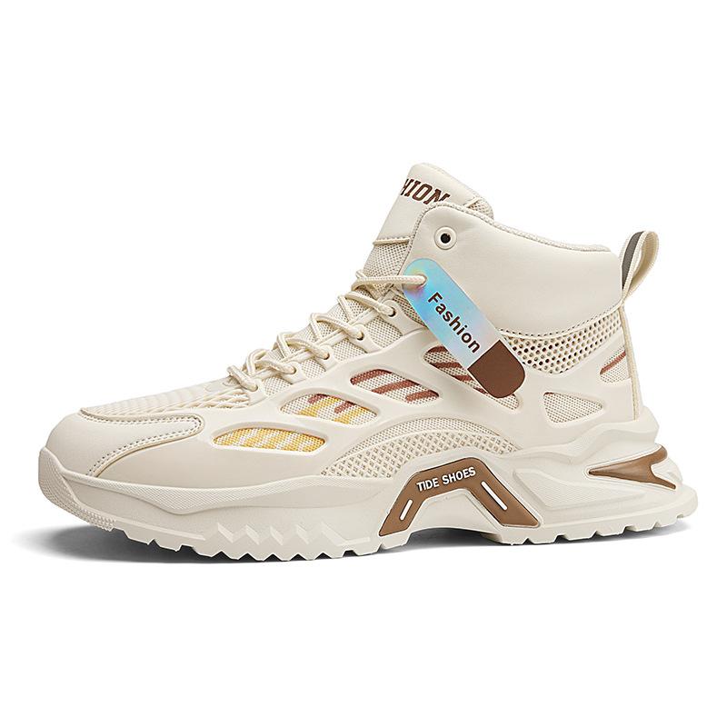 Мужская обувь весна новая молодежная спортивная обувь повседневная высокая дышащая сетка увеличивающая рост папа универсальная обувь