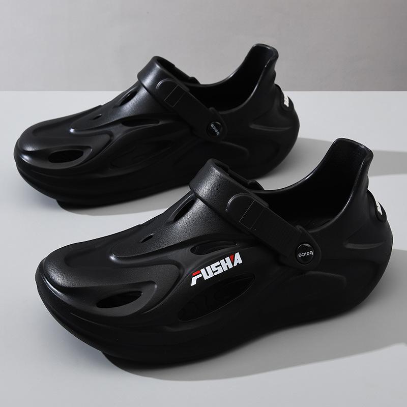 Thick-soled Hole Shoes Men's Summer Wear Non-slip Eva Beach Wading Shoes Creek Shoes Bag Head Sandals