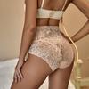 Women's Invisible Seamless Bikini Underwear High Waist Floral Lace Panties Plus Size Hipster Body Shapers Butt Lift Knicker