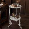 Ornate Metal Plant Stand with Scroll Detailing Stable for Balcony, Entryway