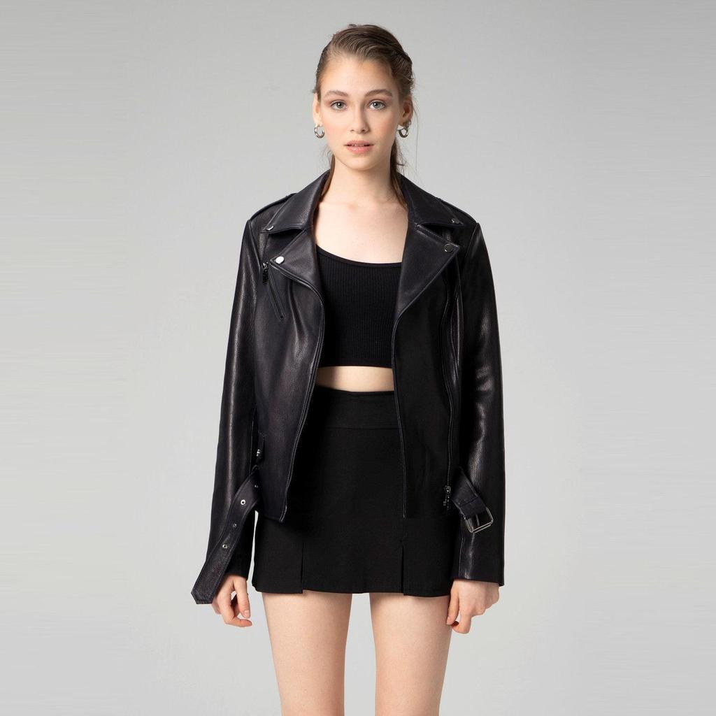 Dericlub Женское пальто из 100% натуральной кожи