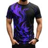 Fashion Men's T-Shirts Fashion Flame Pattern T-Shirts High Quality Short Sleeve Tee Crew Neck 3D Printed T-Shirt Men Summer Tops