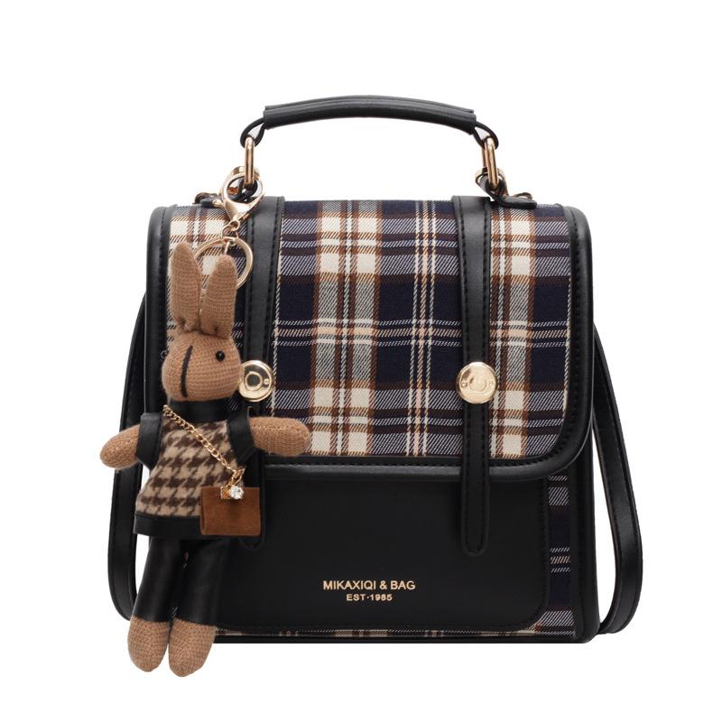 Ретро клетчатый рюкзак женский модный нишевый дизайн 2025 новый повседневный уличный тренд школьный рюкзак для путешествий