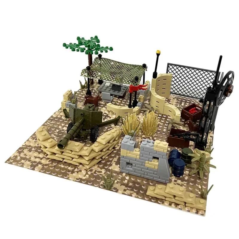 Строительные блоки пустынная военная сцена командный батальон MOC ракетная установка DIY сборка мелкие строительные блоки