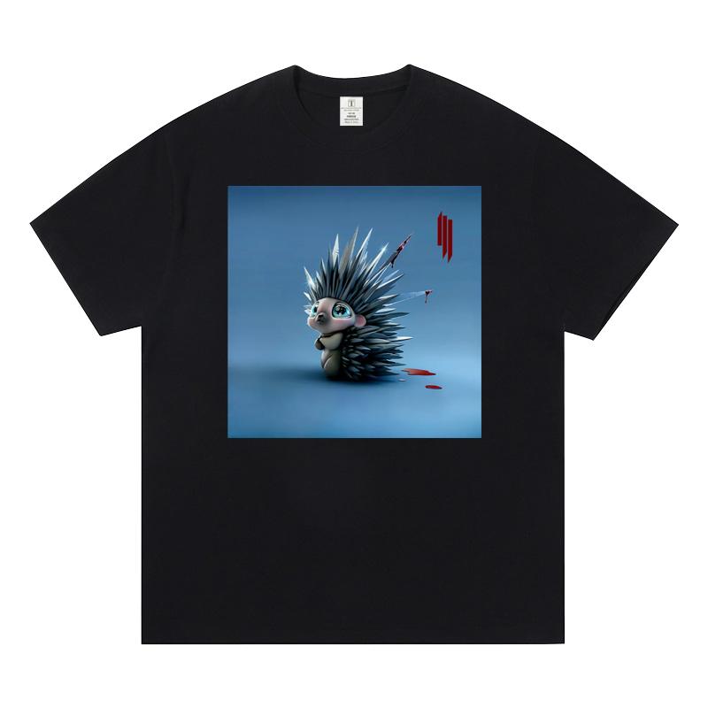 Футболка с коротким рукавом Skrillex, топ 100 Dj Clothing Around VAC Electric Syllabic Trampoline, модная повседневная мужская и женская футболка