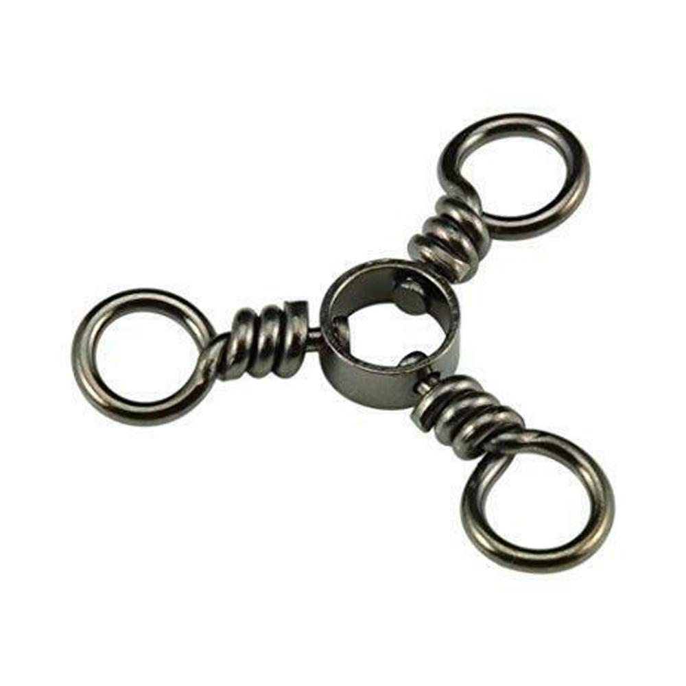 Рыболовные крючки Nickel Swivel Hook Трехсторонний вертлюг Рыболовные вертлюги Тройничные вертлюги Рыболовный соединитель