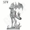 1/24 NSFW Фигурки Девушка-Дракон Огонь FUTA Гаражные Наборы 3D Печатная Серая Смоляная Статуя Миниатюрная Модель DIY Неокрашенные Несобранные Игрушки