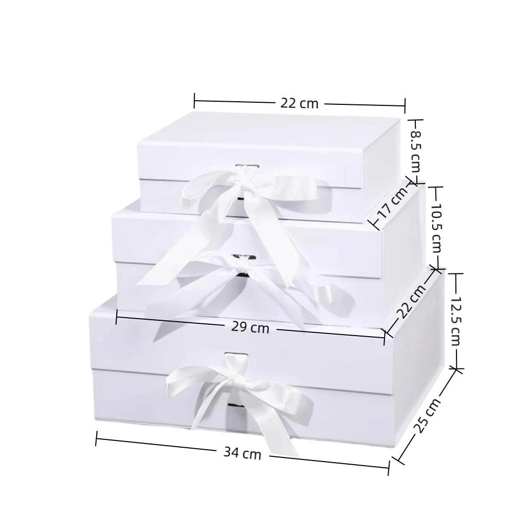 Большая пустая коробка с откидной крышкой Упаковочная коробка Роскошная подарочная коробка с лентой Вечеринка День святого Валентина
