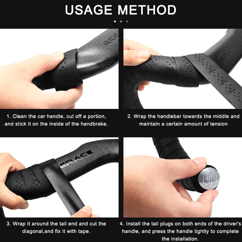 Лента для руля велосипеда из искусственной кожи, перфорированная, дышащая, мягкая, лента для руля шоссейного велосипеда с 2 заглушками, противоскользящая, амортизирующая