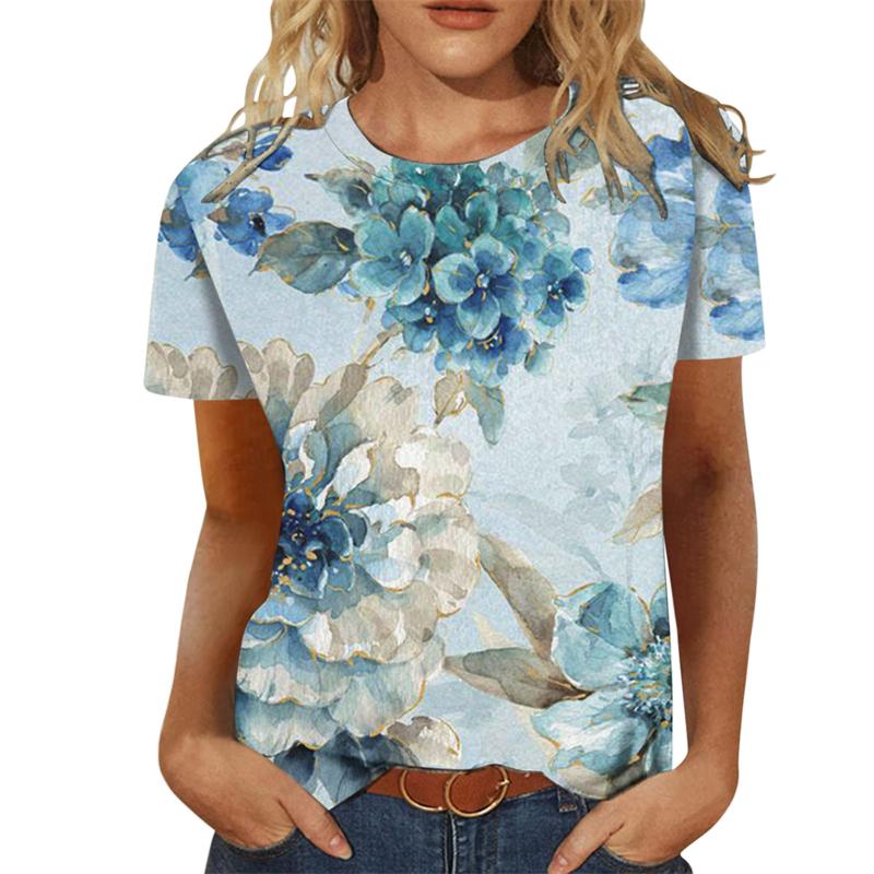 Sunflower Women's T-shirt O-neck Short Sleeve Printing Female Clothes Fashion Street T Shirt Girls Summer Casual Top Tees