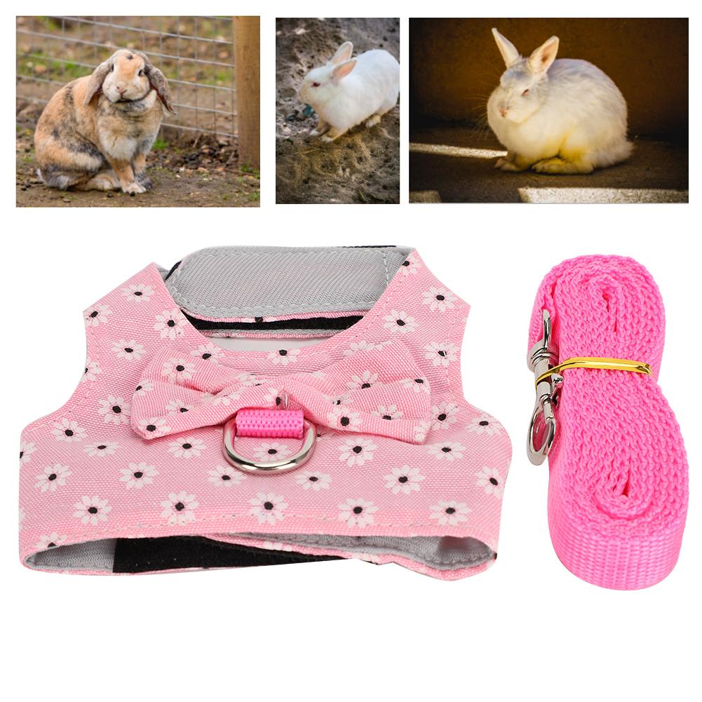 Rabbits Vest Harness with Hamster Chest Strap Leash Small Animal Accessories