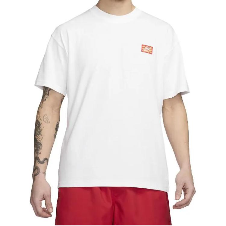 Nike Пуловер с узором Max90, футболка с круглым вырезом и короткими рукавами, мужская, белая FV3721100