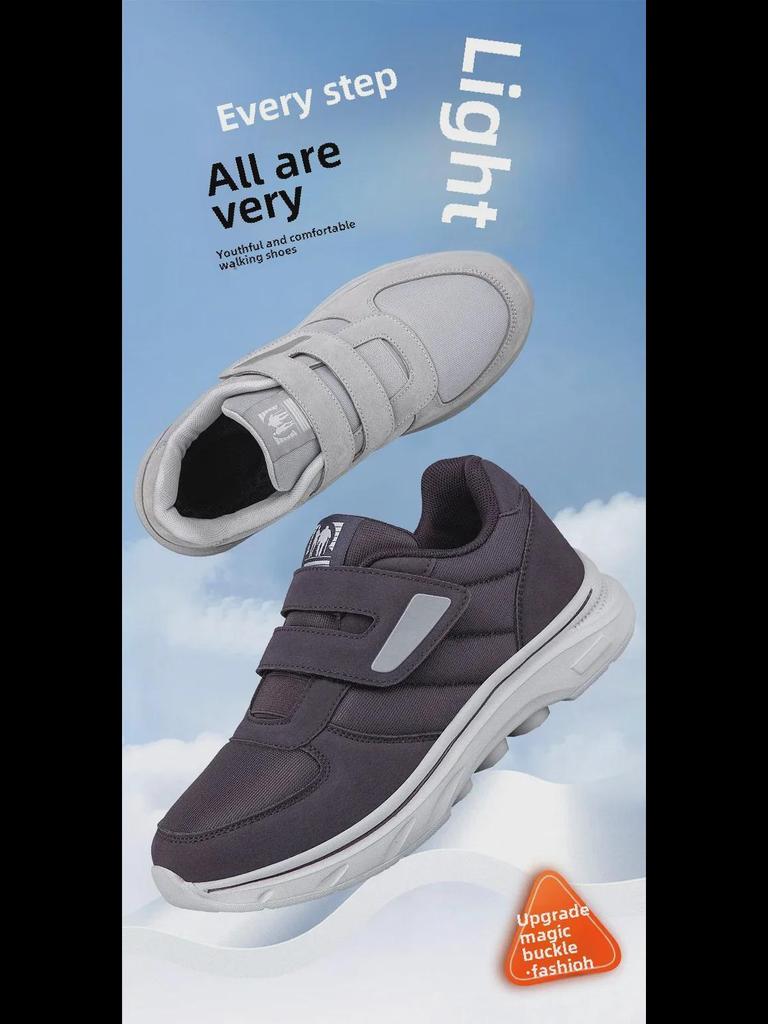 Женские повседневные кроссовки для ходьбы на липучках 2024 года — очень широкие, с мягкой подошвой, идеально подходят для весенне-осеннего сезона.