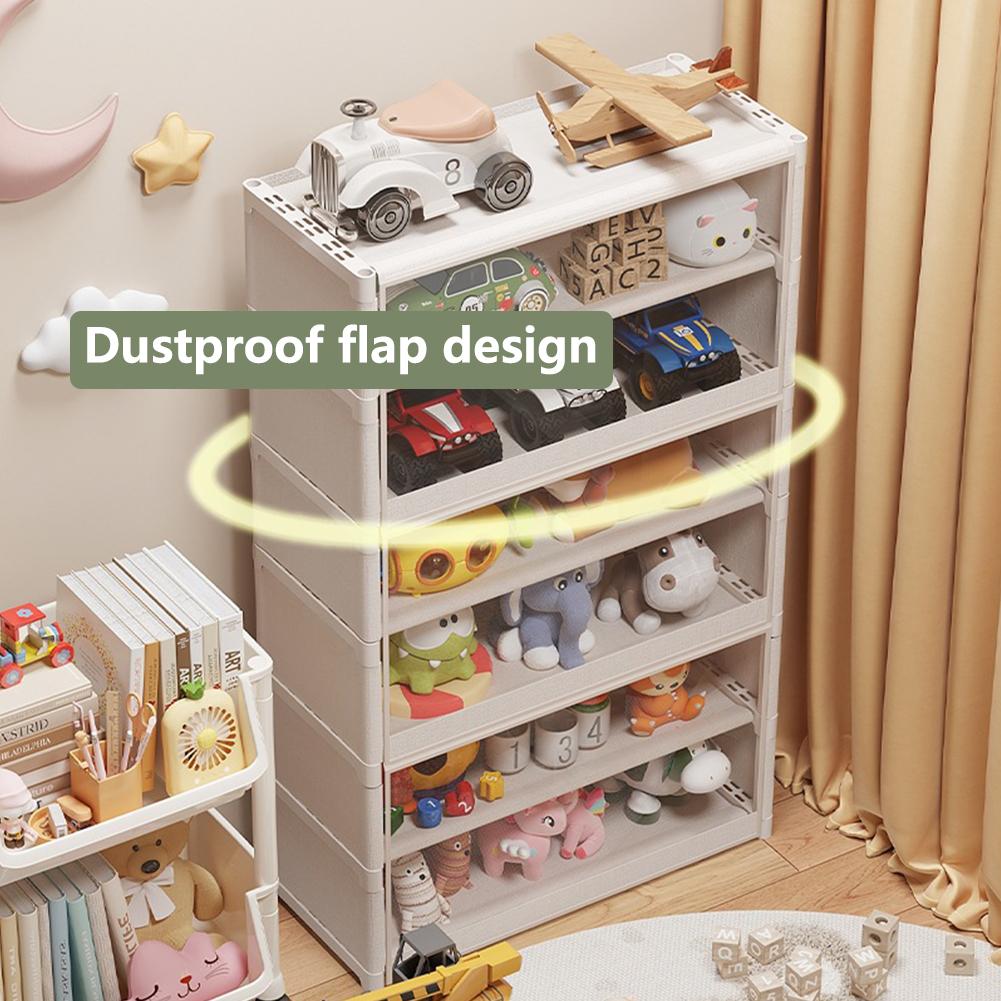 7 Tiers Shoe Rack Organizer with Clear Flip Door Storage Containers Bin Shoe Storage Shelf Cabinet for Bags Books Clothes