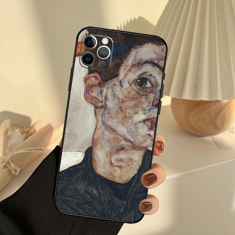 Egon Schiele Case For iPhone 11 12 13 14 15 16 Pro Max Cover For iPhone 13 12 Mini XR X XS Max Plus