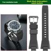 Для серии Casio GST-B400 Резиновый Водонепроницаемый Спортивный Ремешок Стальное Сердце Улучшенная Пряжка с Рисунком Стального Кольца Ремешок