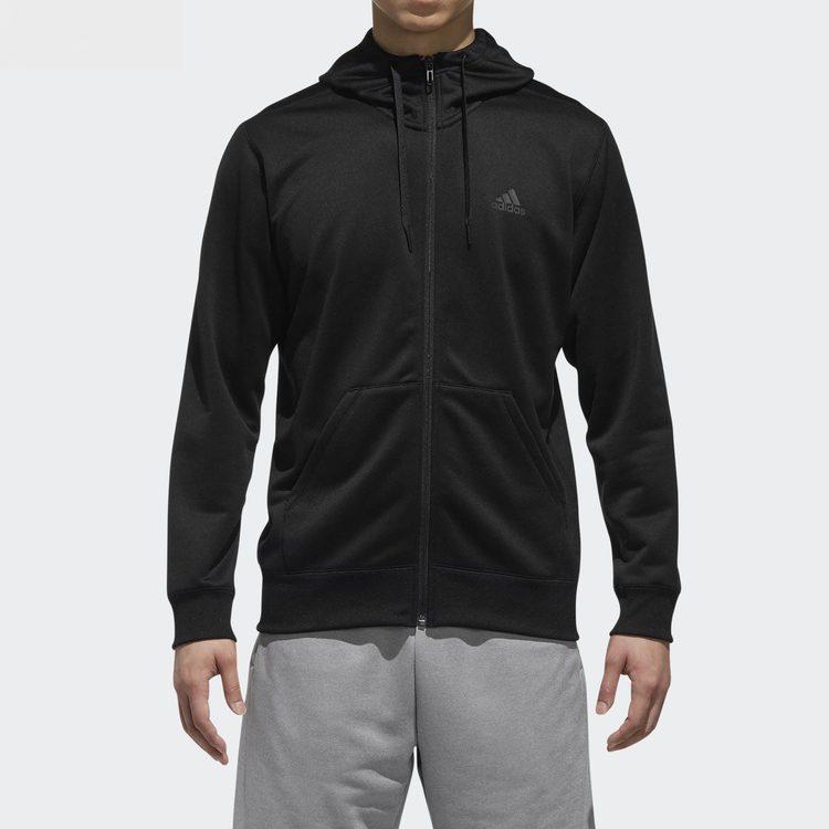 adidas Куртки Мужские Черные С Капюшоном Умеренные Другие DN1420