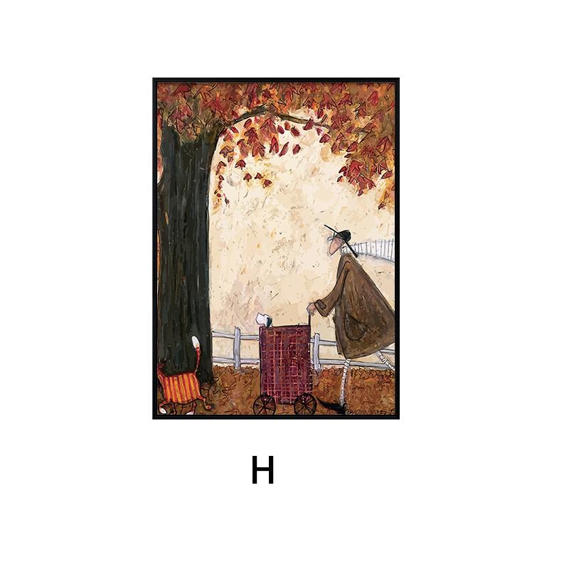 Милый мультфильм Happy Family Lover, картина на холсте, счастье, любовь, постеры и принты для гостиной, спальни, декор, настенное искусство