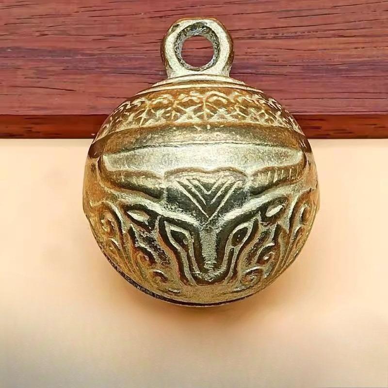 1pc Brass Cow Bells for Farming Thickened Copper Bells Anti-Lost Grazing Supplies Sheep Horse Cattle Pendant Bell Farming
